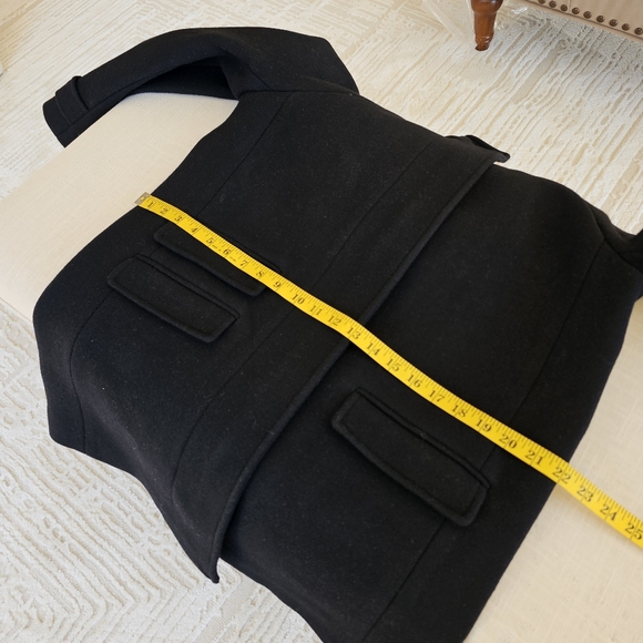New! J. Crew Sz 4 Toscana Black Coat Italian Stadium-cloth Wool blend Womens NWT - Picture 15 of 16